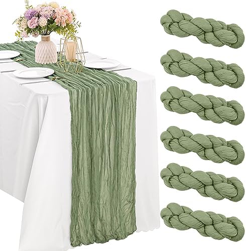 10FT Cheesecloth Table Runner Boho Party Home Decorations by JALANCY
