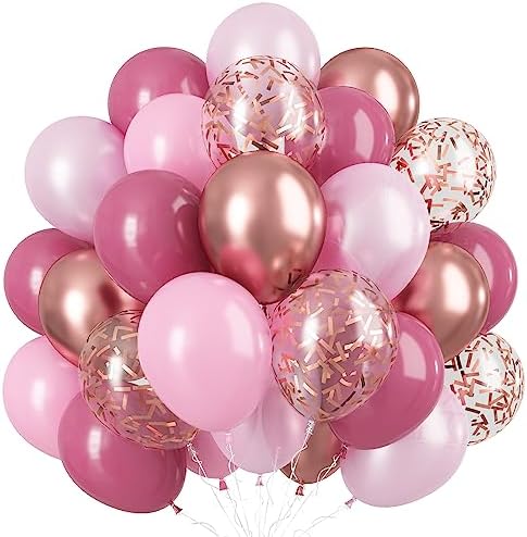 Dusty Rose Balloon 60 Packs 12 Inch Retro Pink Balloon by Togvu