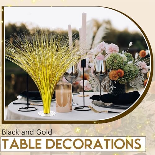 Colingmill 4 Pcs Plastic Metallic Spray Table Centerpieces, Gold - Image 5