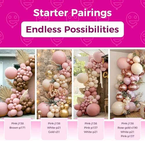 Bezente Dusty Pink Balloons Latex Party Balloons 100 Pack 12 inch - Image 4