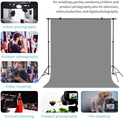 Gray Photo Backdrop for Photoshoot Solid Color Background 8x10 ft - Image 4