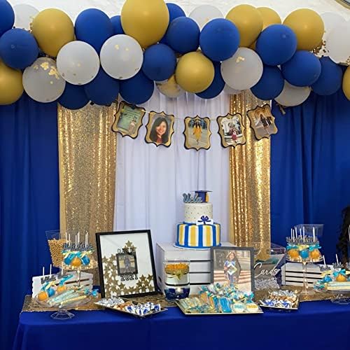 Poise3EHome Gold Sequin Backdrop Curtains,2 Panels 2FTx8FT Glitter Background for Party Halloween Birthday Party Baby Shower Wedding Christmas Thanksgiving Holiday Festival Decor - Image 6