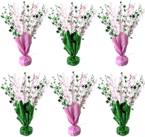FUBININA Witch Birthday Party Decoration Pink Green Table Centerpiece Spray by FUBININA