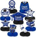 Graduation Table Decorations, Blue and Black Graduation Table Centerpieces by Adeyoo