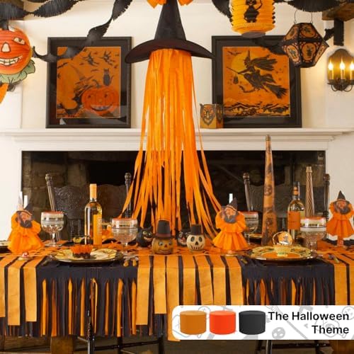 PartyWoo Crepe Paper Streamers 4 Rolls 328ft, Pack of Retro Deep Orange Crepe Paper for Party Decorations, Wedding Decorations, Birthday Decorations, Baby Shower Decorations (1.8 Inch x 82 Ft/Roll) - Image 2