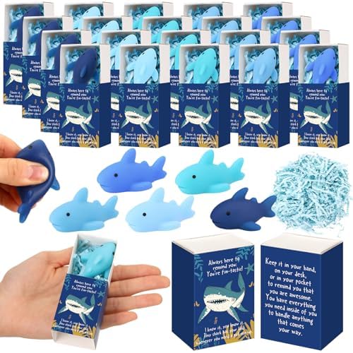 24 Sets Shark Appreciation Gifts Positive Remind Party Favors by Wettarn
