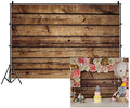 Wood Backdrops for Photography Rustic Brown Wooden Backdrop Banner LFEEY 9x6ft Vinyl Seamless Vintage Worn Wood Boards Background Newborn Baby Adults Wedding Birthday Party Decorations Props by Unknown