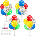 TONIFUL 4 Set Red Yellow Blue Green Balloon Stand Centerpieces for Table by TONIFUL