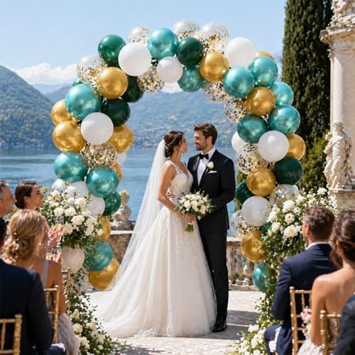 Metallic Green Gold Balloons, 60 Packs 12 Inch Latex Balloons - Image 5