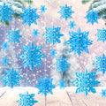 24PCS Hanging Snowflake Decorations Winter Wonderland Party Supplies by Besslly