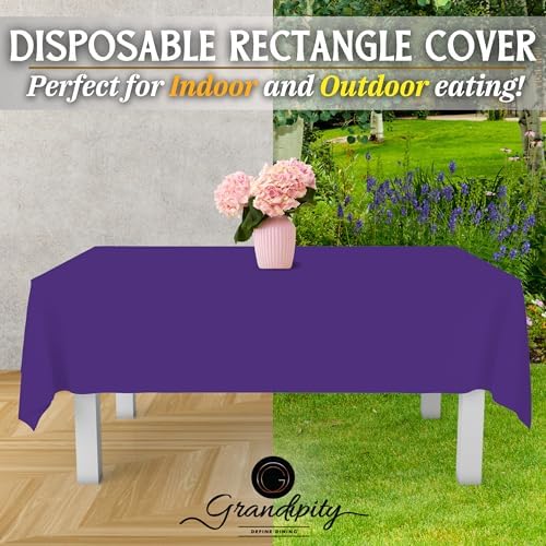 Grandipity Plastic Table Cloth Disposable 12 Pack 54” x 108” Rectangle - Image 5