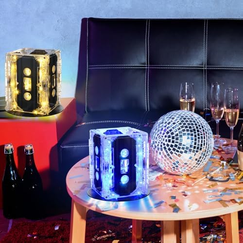 Halloscume 6 Sets 90s Party Decorations Neon Disco Cassette Tape - Image 6