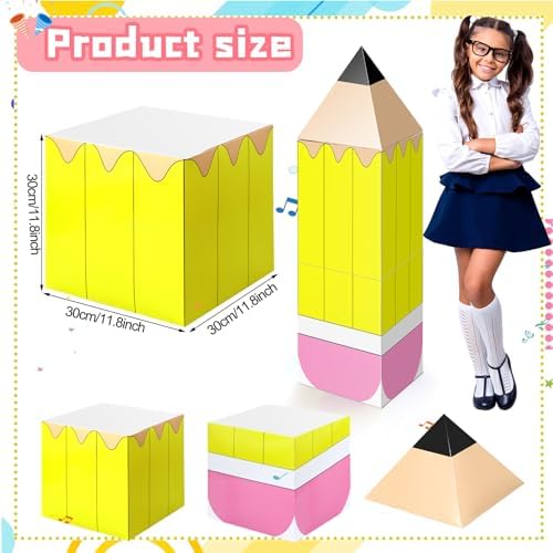 Bucherry 2 Pack/6 Pcs Back to School Decor Giant Classroom Pencil Props - Image 2