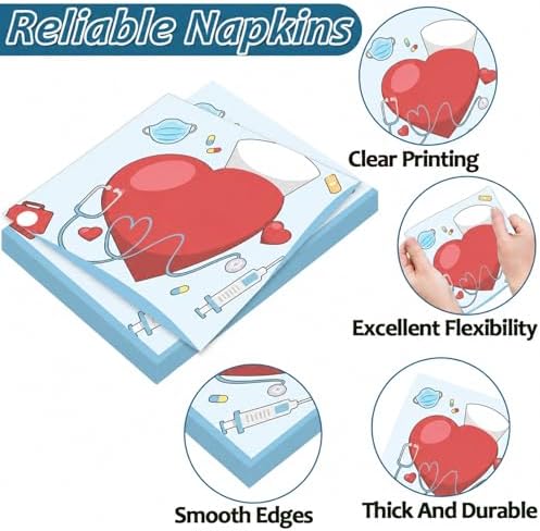 CHUNNIN 96Pcs Happy CNA Week Plates and Napkins Nurse Appreciation Week Party Decorations We Love Our CNAS Dessert Plates Nurse Tableware for 24 Guests CNA Appreciation Week Party Supplies - Image 4