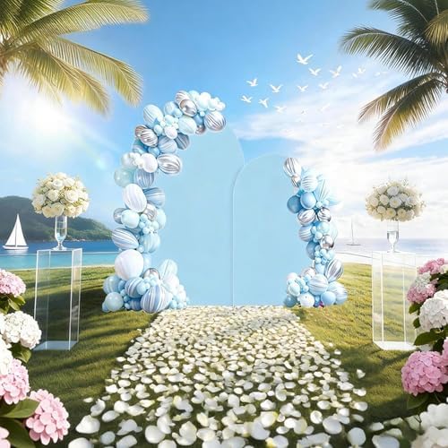 SuuWoee Wedding Arch Backdrop Stand Set of 2 With Blue Cover (7.2FT+6FT) - Image 5