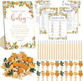 Patelai 321 Pcs Little Cutie Baby Shower Decorations Orange Citrus Games by Patelai