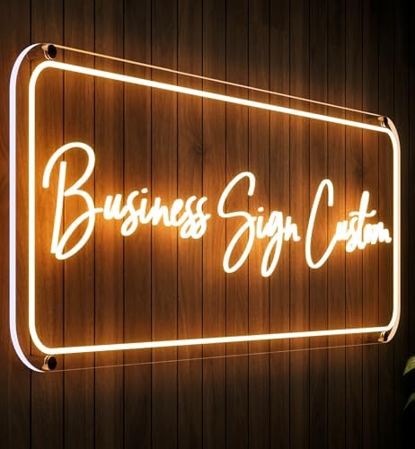 CIONAOR Custom Neon Sign, Business or Wedding LED Neon Sign Customizable,Personalized Name Light for Salon Beauty Nail Studios, Light Up Sign for Bar Bakeries Coffee Shop Art Decors by CIONAOR