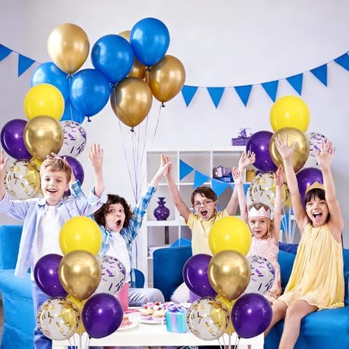 4 Sets Purple Gold Yellow Balloons Stand Kit for Table - Image 6