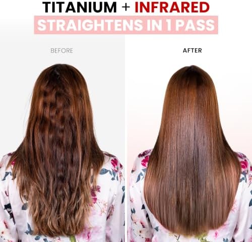 ELLA BELLA® Titanium Flat Iron Hair Straightener Large with Infrared - Image 2