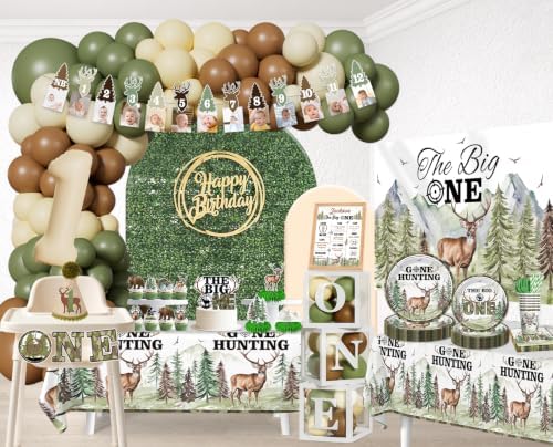 The Big One Party Decorations Hunting, All-in-One Set for 25 Guests - Image 3