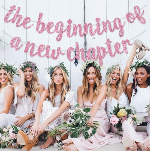 BEISHIDA Pink Pre-Strung Glitter The Beginning of A New Chapter Banner - Image 4