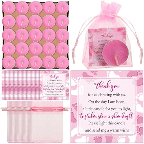 Geosar 50 Sets Baby Shower Party Favors,Pink by Geosar