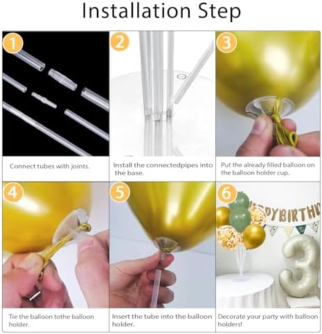 Balloon Stand Kit For Table - 8 Sets Balloon Sticks with Base For Birthday Graduation Party Decorations - Image 7