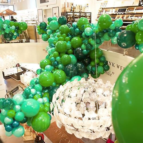 PartyWoo Pearl Light Green Balloons 140pcs Pastel Green Different Sizes - Image 6
