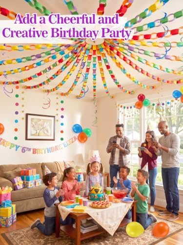 MEWTOGO Paper Chain Garland Kit for Birthday Party Decorations - Image 3