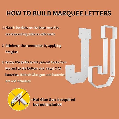 3FT Marquee Letters, Large Light Up Letters J for Party Decor - Image 4
