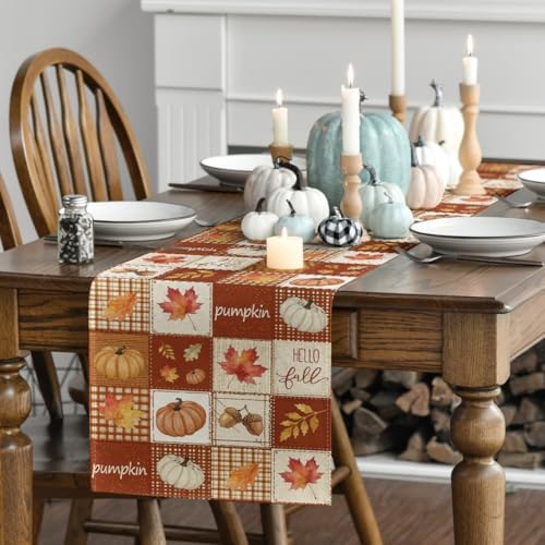 Artoid Mode 210 GSM Fall Table Runner Home Party Decor 13x36 Inch - Image 3