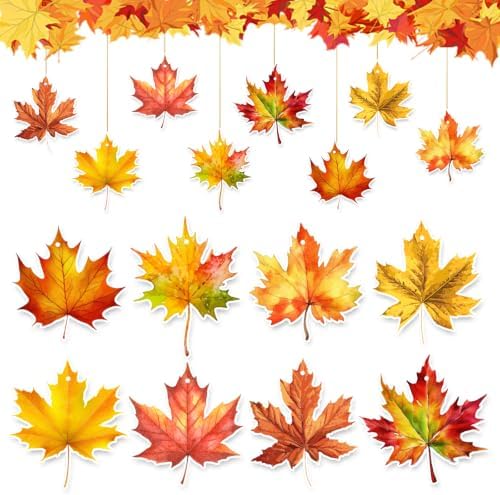 Fall Hanging Decorations, Maple Leaf Hanging Decor for Home by Adeyoo