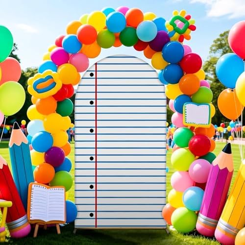 VitalCozy Notebook Arch Cover 6ft Welcome Back to School Party Decorations by VitalCozy