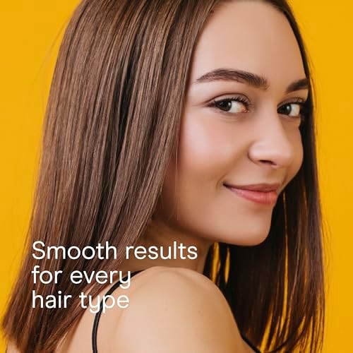 Conair Double Ceramic Hair Straightener Brush, Heated Straightening Brush for Smooth, Shiny Hair, V-Shaped Heated Bristles for Closer Contact, 5 LED Heat Settings, Dual Voltage, White - Image 5