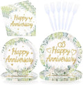96 Pcs Happy Anniversary Party Decorations, Serves 24 by Greencian
