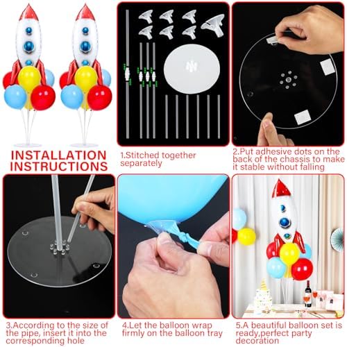 Naozinebi 4 Sets Toy Inspired Birthday Party Balloons Stand Kit Story Decor - Image 3