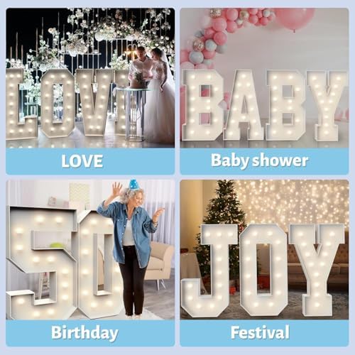 4FT Light Up Marquee Number 2- Large Foam Board Mosaic Kit - Image 6