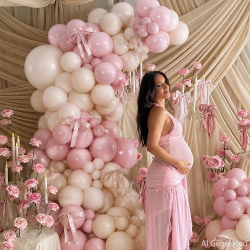 Dusty Pink Balloon Arch Kit for Wedding Baby Shower Birthday Decorations - Image 2