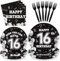 96 Pcs 16th Birthday Decorations for 16 Year Old Boys Girls, Serves 24 by Greencian