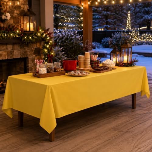 6 Pcs Christmas Plastic Tablecloths, Red Green Gold - Image 6