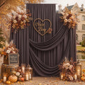 15ft x 10ft Brown Backdrop Curtains, Wrinkle Free Drapes Back Drop Cloth by CO-AVE