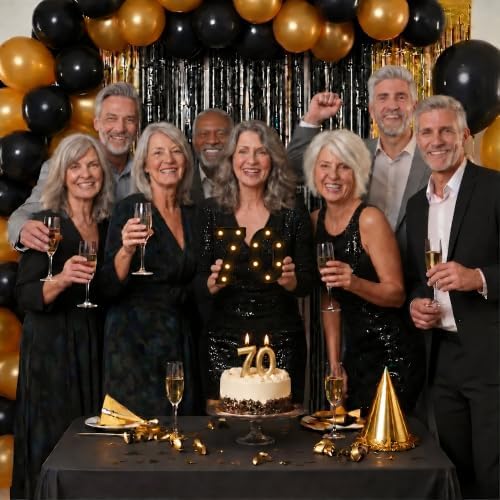 70th Birthday Decorations for Women, Light Up Number 70 LED Marquee Lights - Image 6