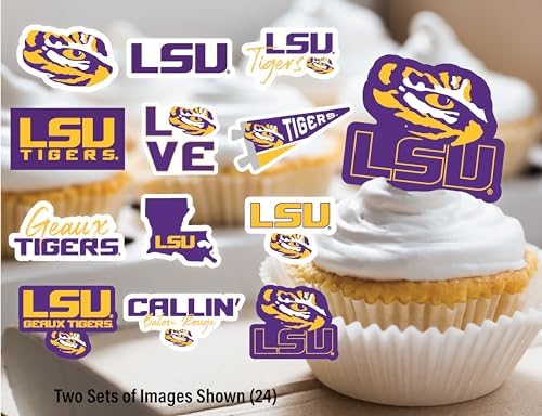 LSU Birthday Party Decorations, Cake Decorations, Tigers Party Décor 42 Pc - Image 5