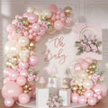 Pink and Gold Balloon Arch Kit Pearl Pink Balloon Garland Kit by NUTTYBASH