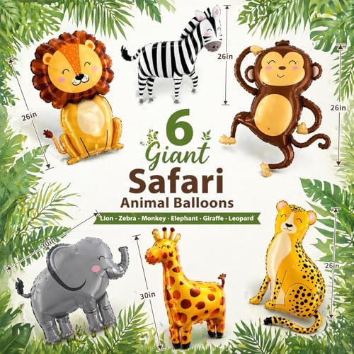 150Pcs Safari Birthday Decorations for Boys, Wild One Party Kit - Image 3
