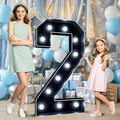 Ledido 4FT Black Marquee Light Up Numbers 2 for 2nd 21st Birthday Decor by Ledido