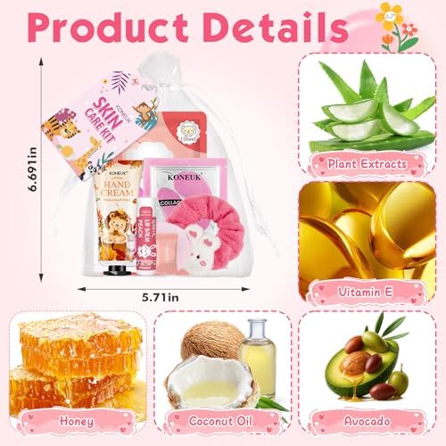 KONEUK 70PCS Animal Spa Party Supplies for Girls, Spa Party Favors Kit - Image 5