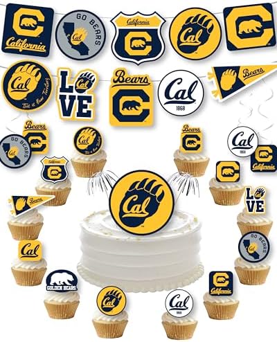 UC Berkeley Merch Graduation Decorations Party Supplies Banner 42 Pcs by PartyKandyDecorGifts