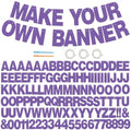 BEISHIDA 116 PCS A-Z DIY Letter Banner Kit Make Your Own Banner Including 111 Letters and Numbers 3 Rope and 2 Threading Device,Customized for Birthday Graduation Wedding Decor Matte Purple by Beishida