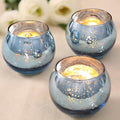 Volens 24PCS Blue Votive Candle Holder Bulk, Round Mercury Glass Votives by VolensLightUpYourLife